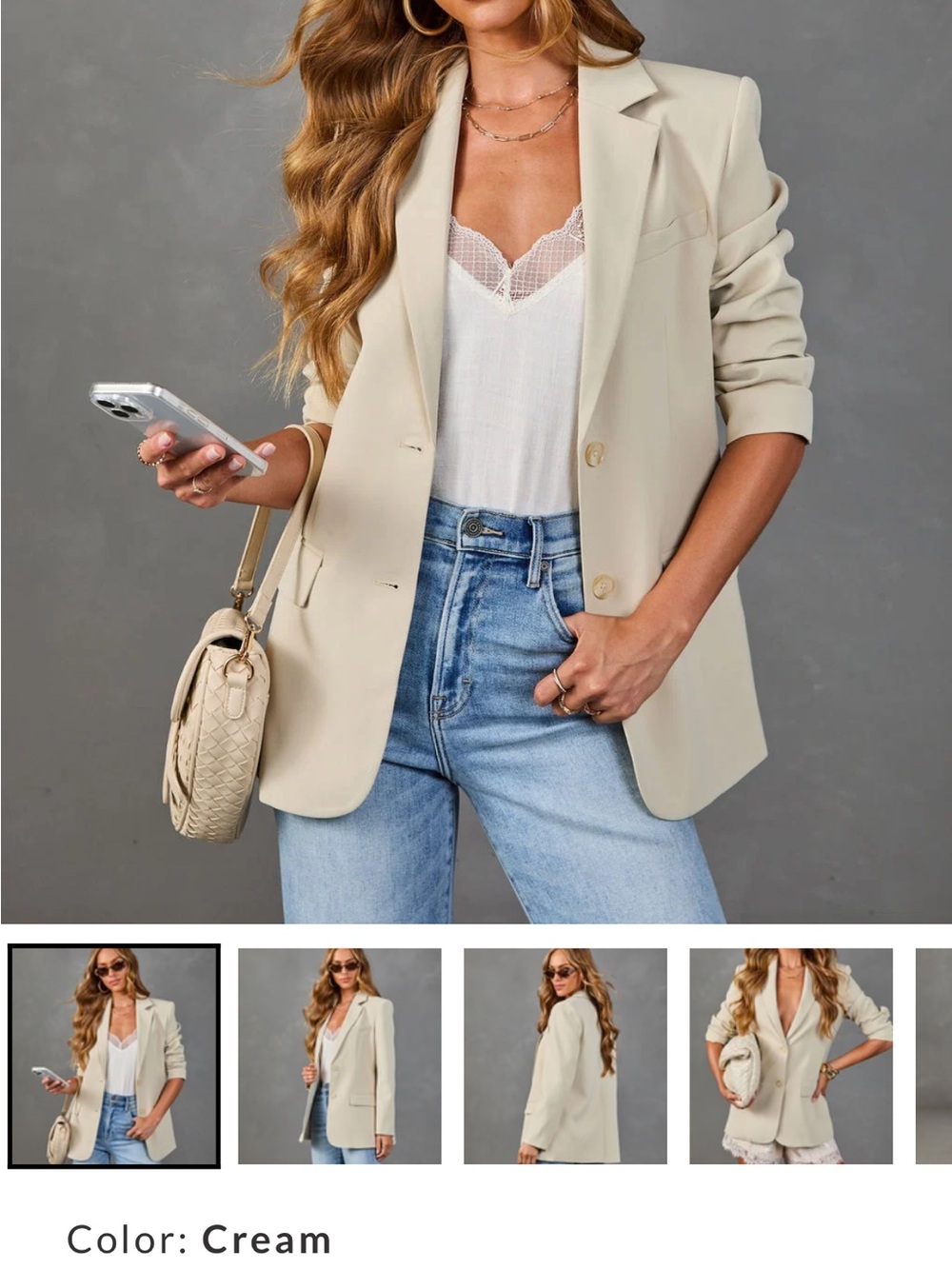 Endless Rose Cream Tailored Blazer